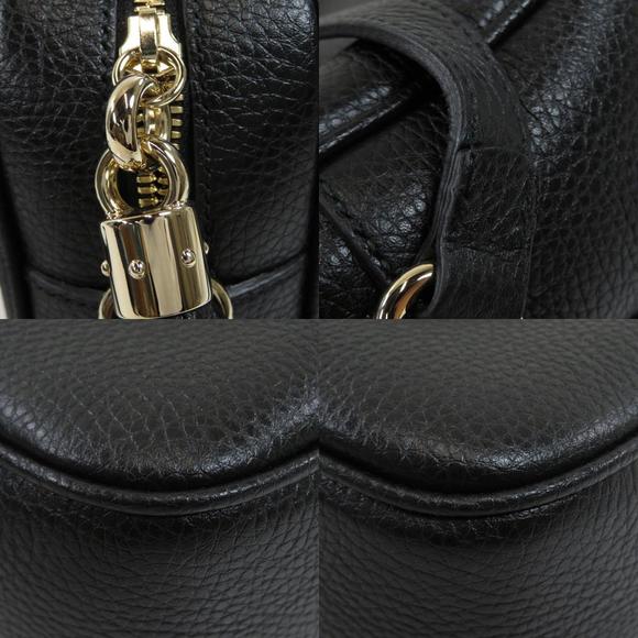 Gucci Soho Interlocking Shoulder Bag Leather Black - Picture 8 of 9